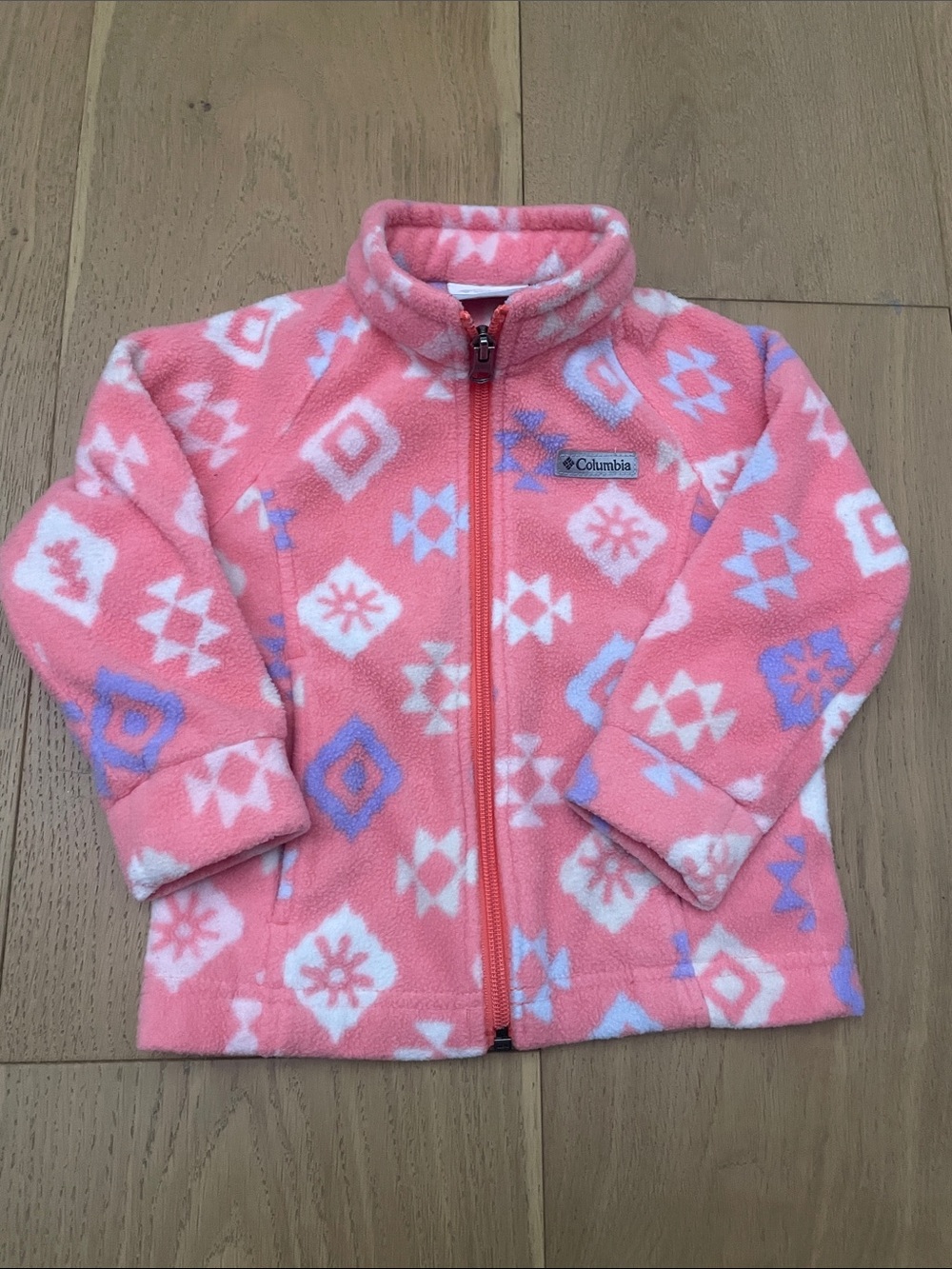 2T Columbia Pink Aztec Print Fleece Jacket